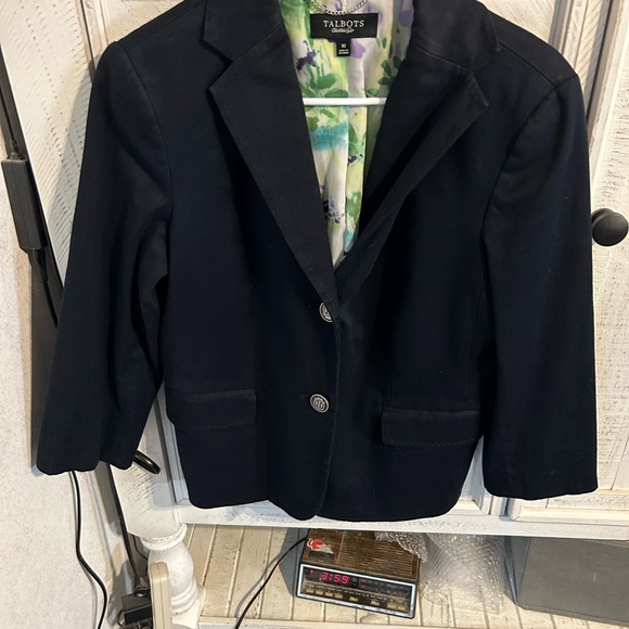 Talbots navy blue blazer